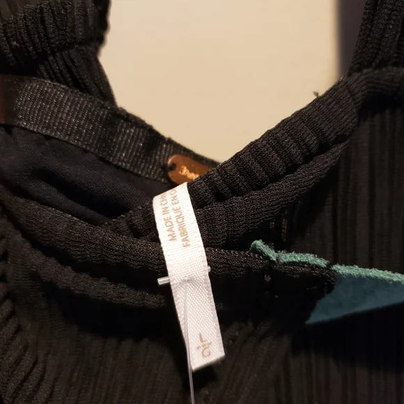 Free People sheer black wrap dress - Picture 3 of 6